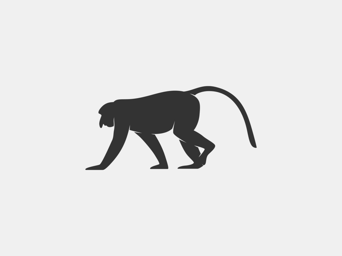 monkey vector silhouette