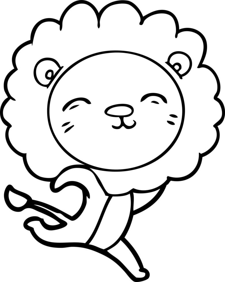 cartoon line drawing lion vector
