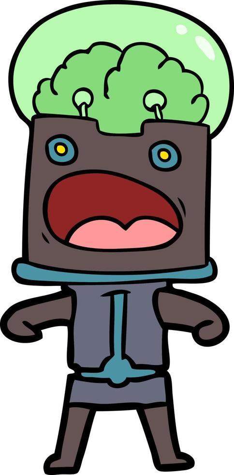 Vector cartoon robot