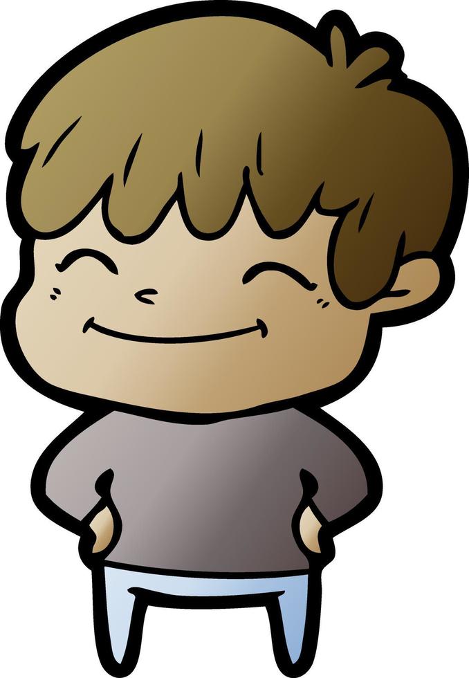 niño feliz de dibujos animados vector