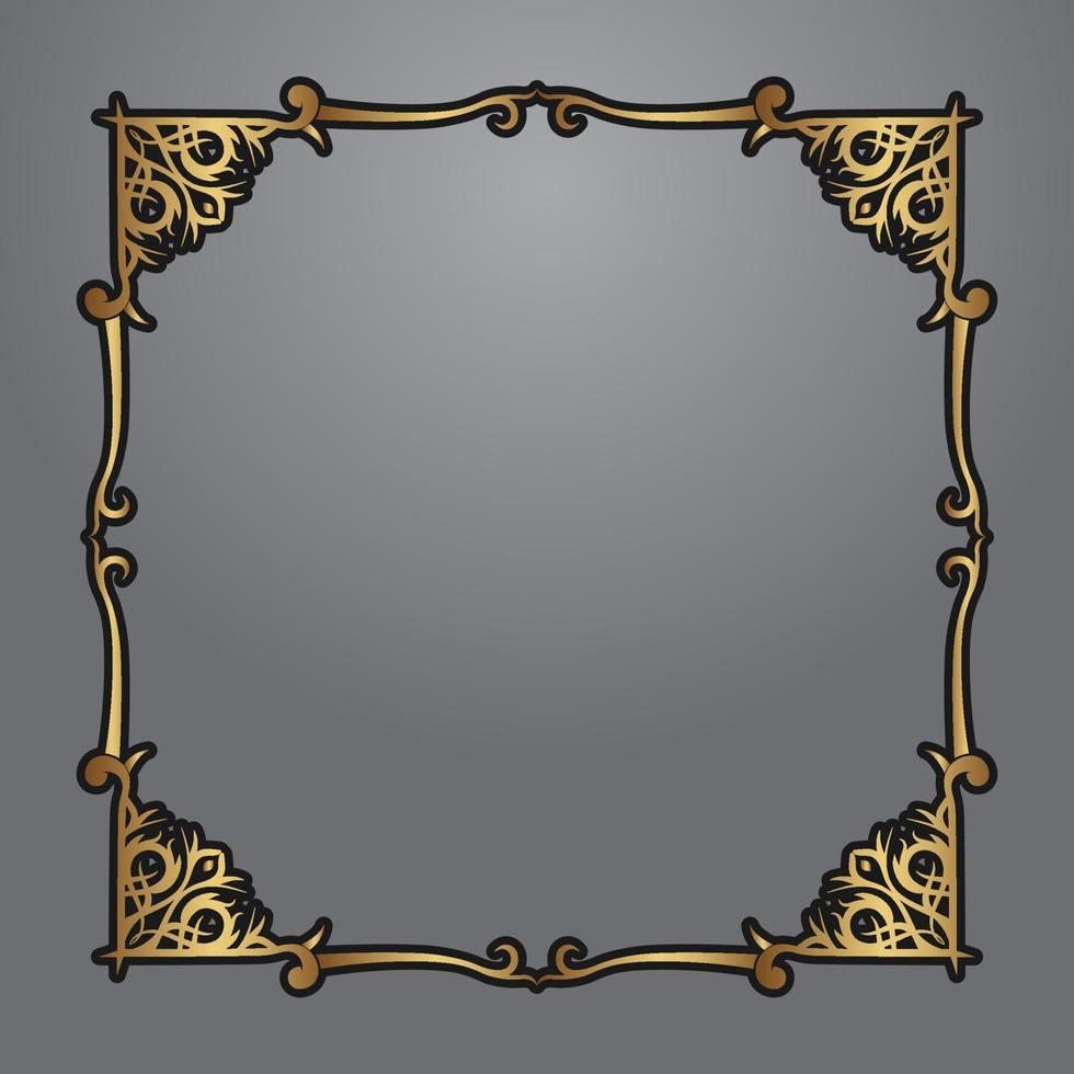 classic gold frame, vector design