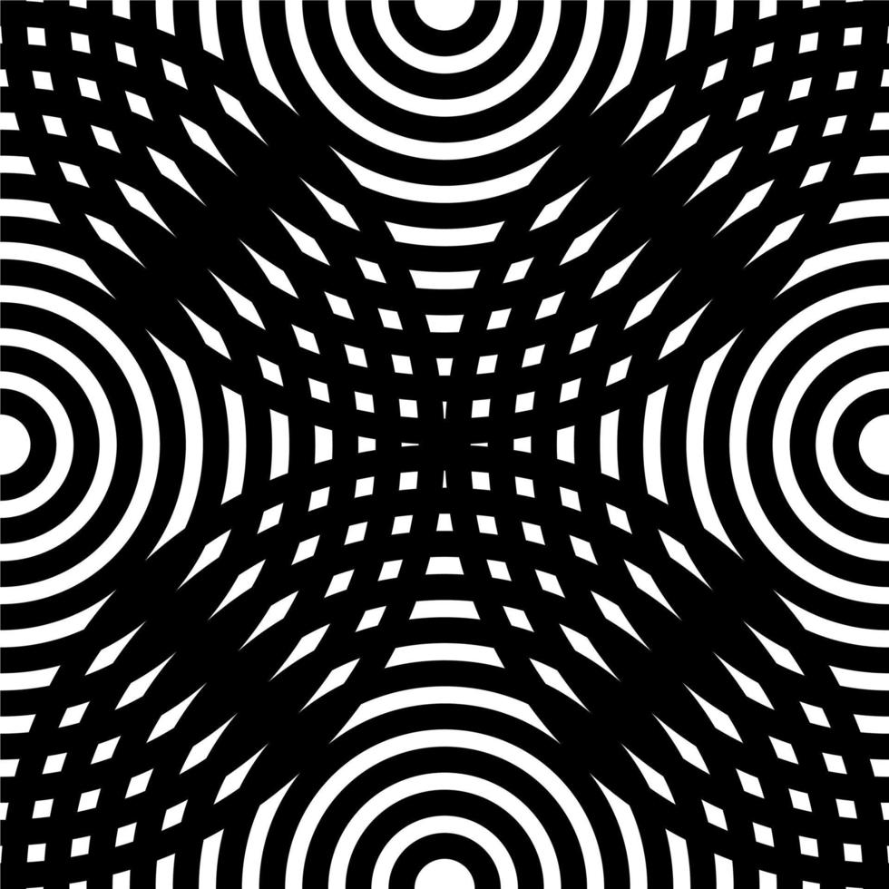 Seamless Half Circle Motif Pattern for Ornate, Decoration or Graphic Design Element. Vector Illustration