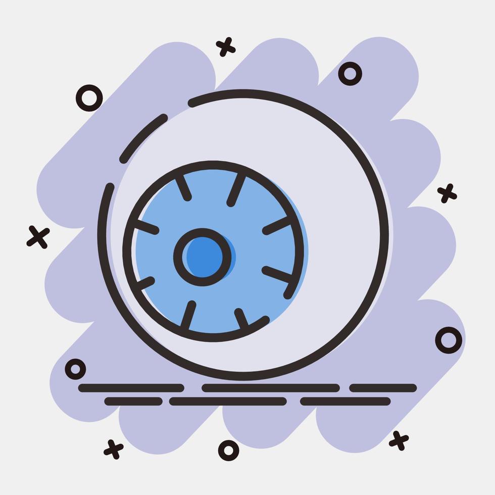 Icon eye ball.Icon in comic style. Suitable for prints, poster, flyers, party decoration, greeting card, etc. vector