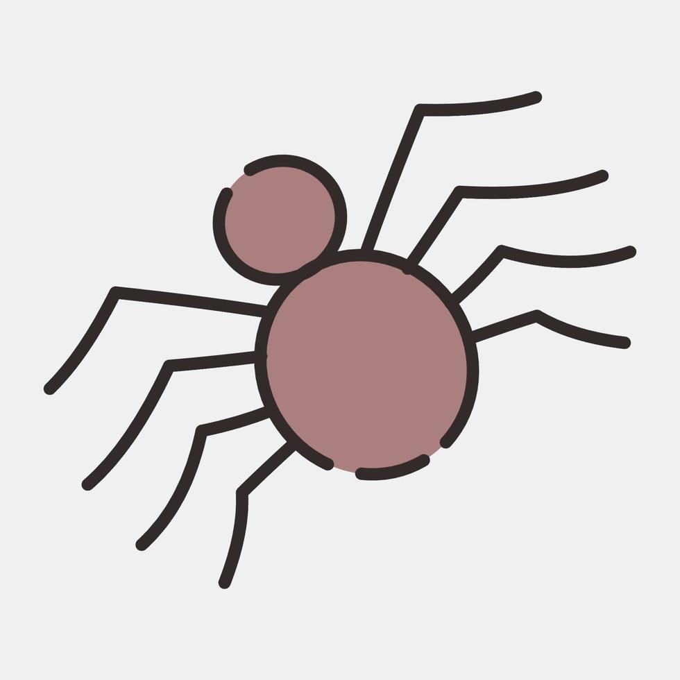 Icon spider.Icon in filled line style. Suitable for prints, poster, flyers, party decoration, greeting card, etc. vector