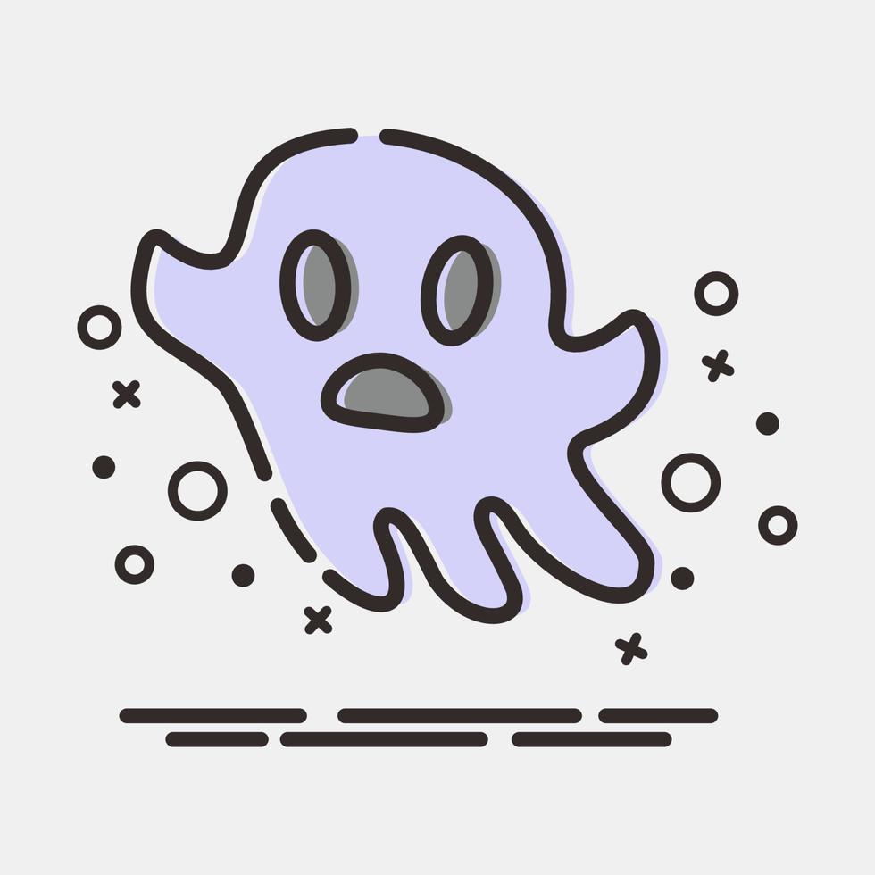Icon ghost.Icon in MBE style. Suitable for prints, poster, flyers, party decoration, greeting card, etc. vector