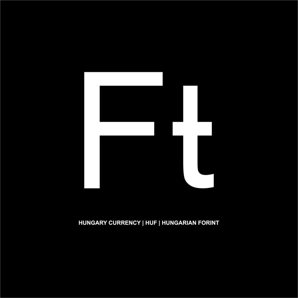 Hungary Currency Icon Symbol. Hungarian Forint, HUF. Vector Illustration