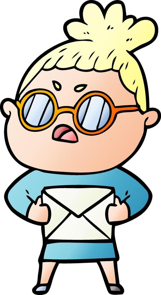 cartoon annoyed woman vector