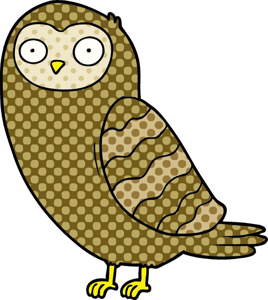 cartoon owl character vector