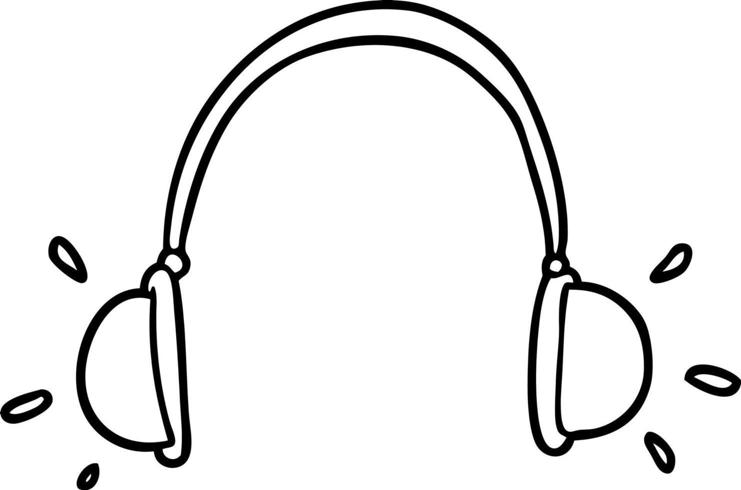 auriculares de dibujos animados de vector