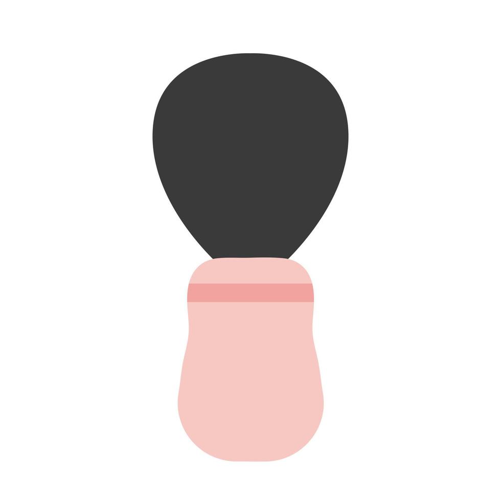 Flat style shaving brush vector illustration. Flat barber shaving brush isolated