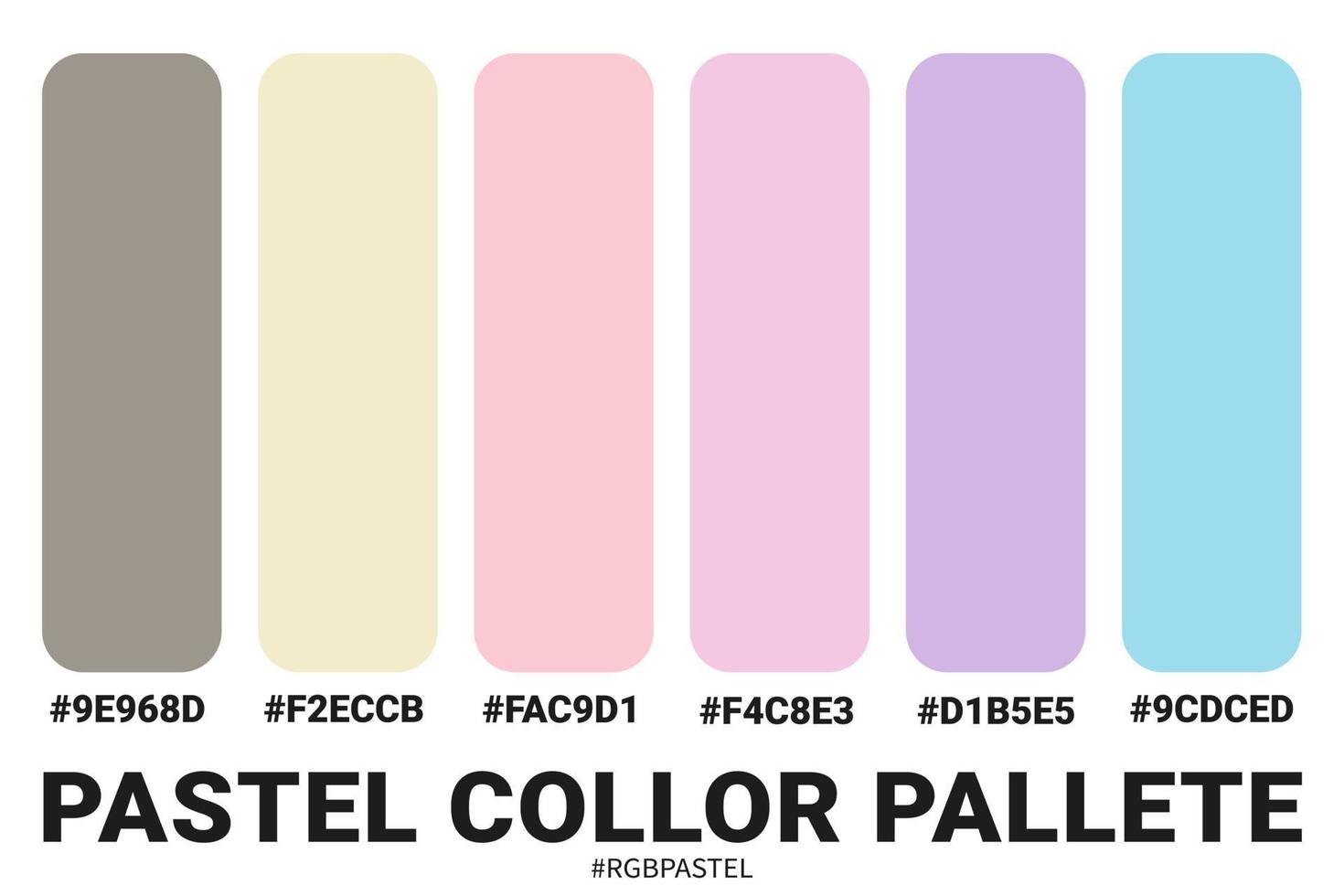 A Collection of Accurately Color Palettes with Codes, Perfect for use by illustrators vector
