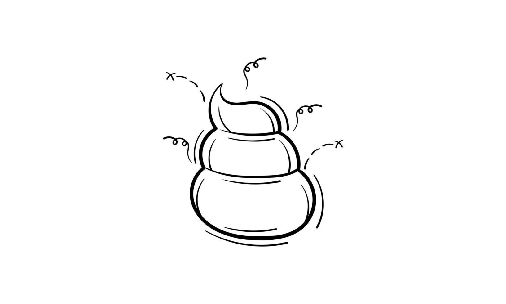 hand drawn illustration of dung vector