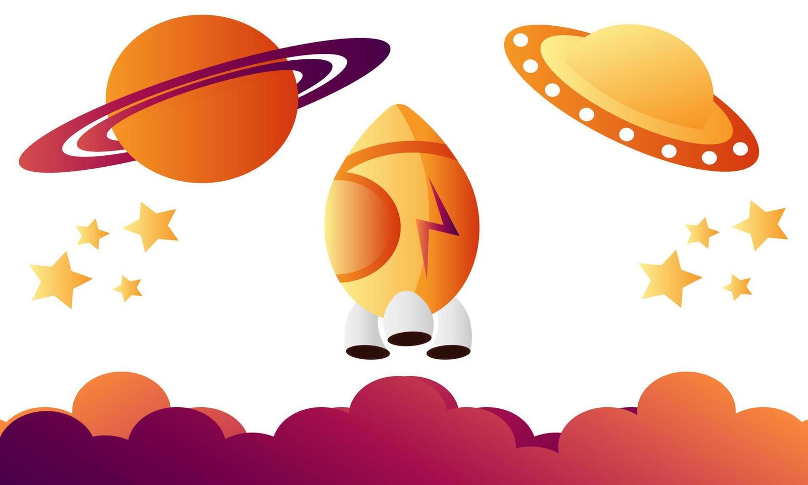 illustration with space theme vector