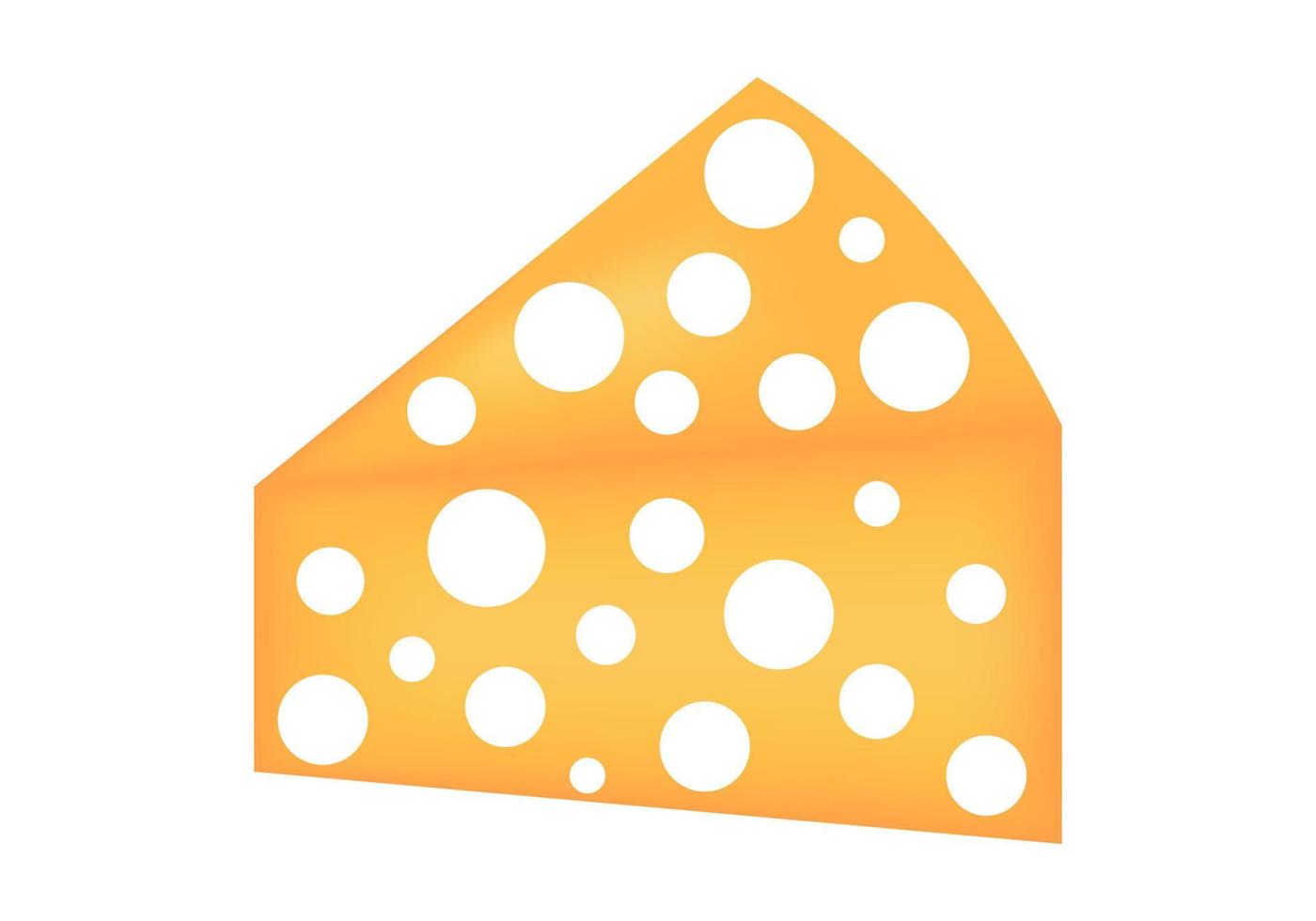 ilustración de lonchas de queso con técnica de malla vector