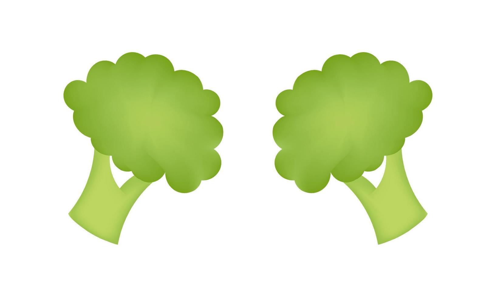 Broccoli vegetable illustration with mesh technique vector