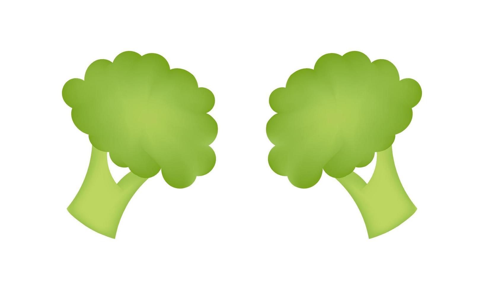 Broccoli vegetable illustration with mesh technique vector