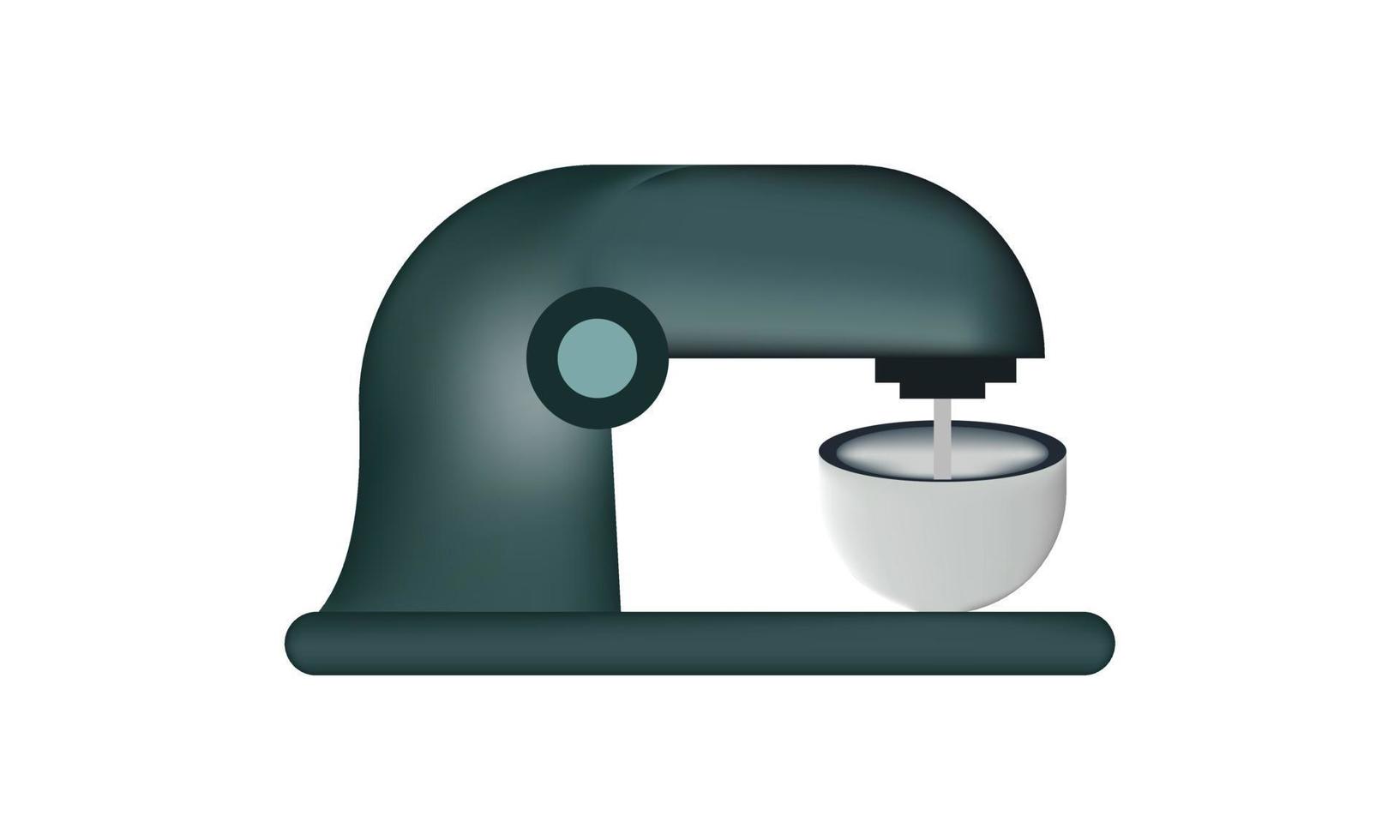 illustration of mixer with mesh technique vector