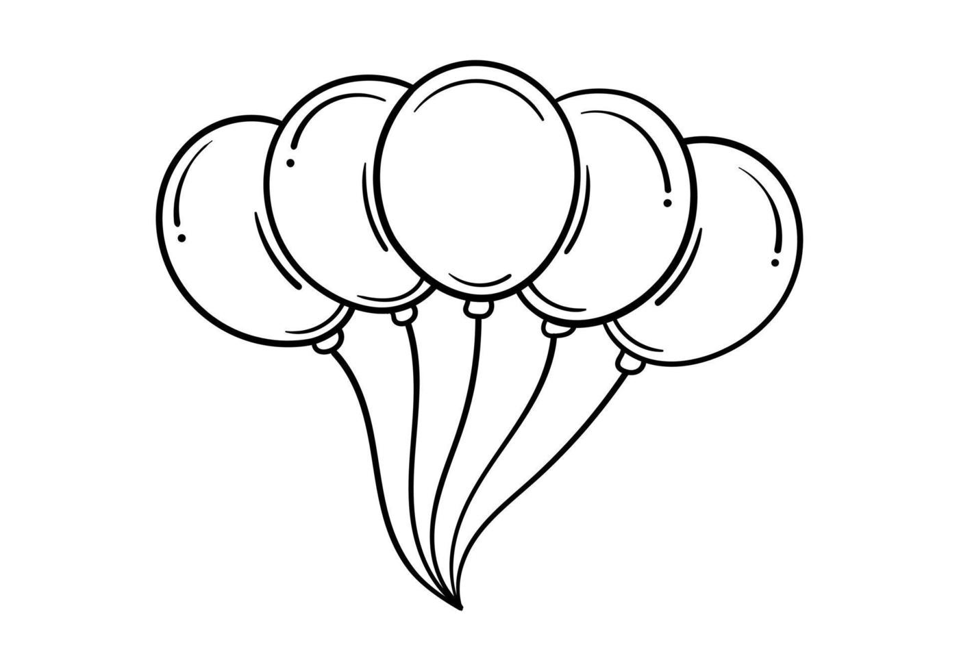 balloon hand drawing vector