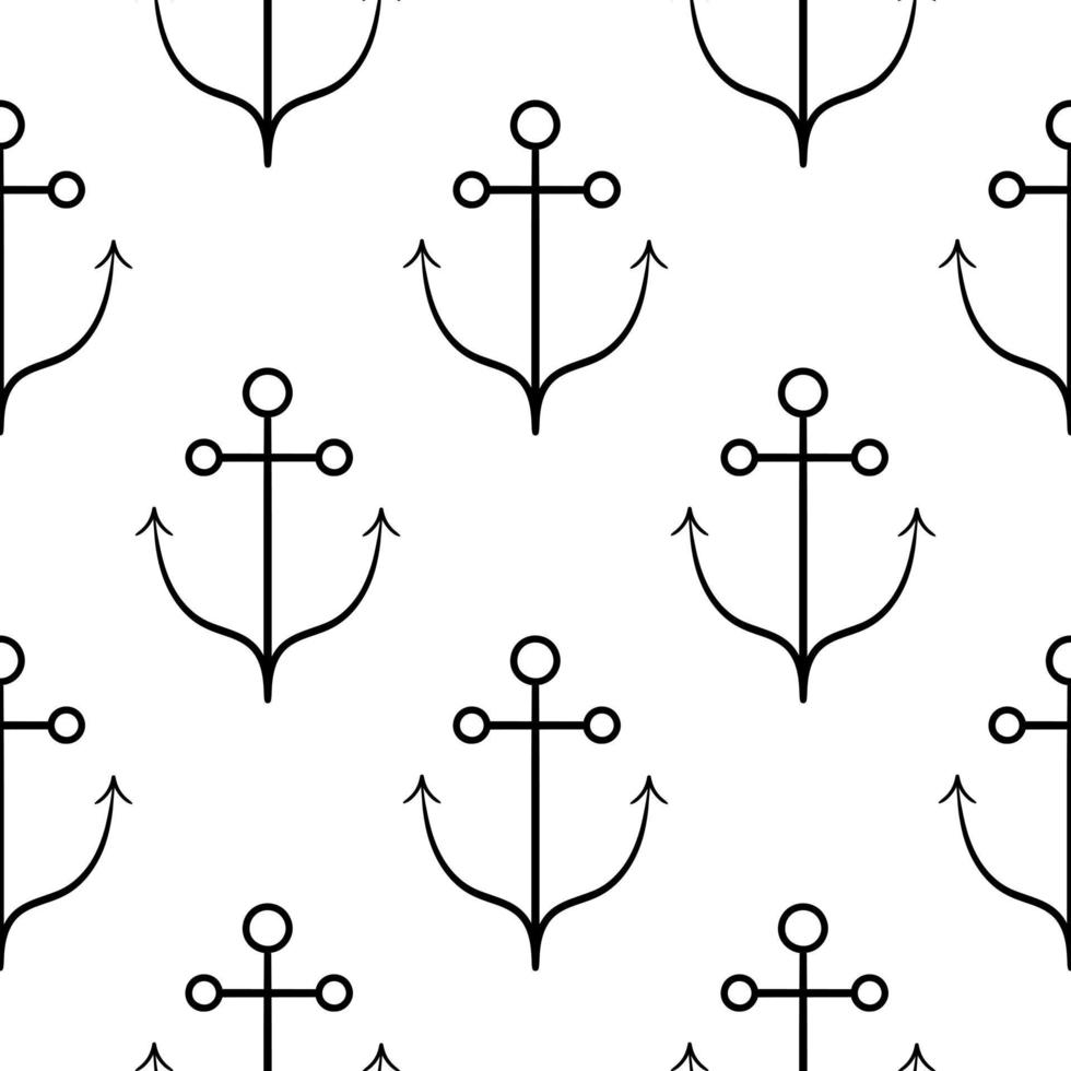 anchor seamless pattern vector