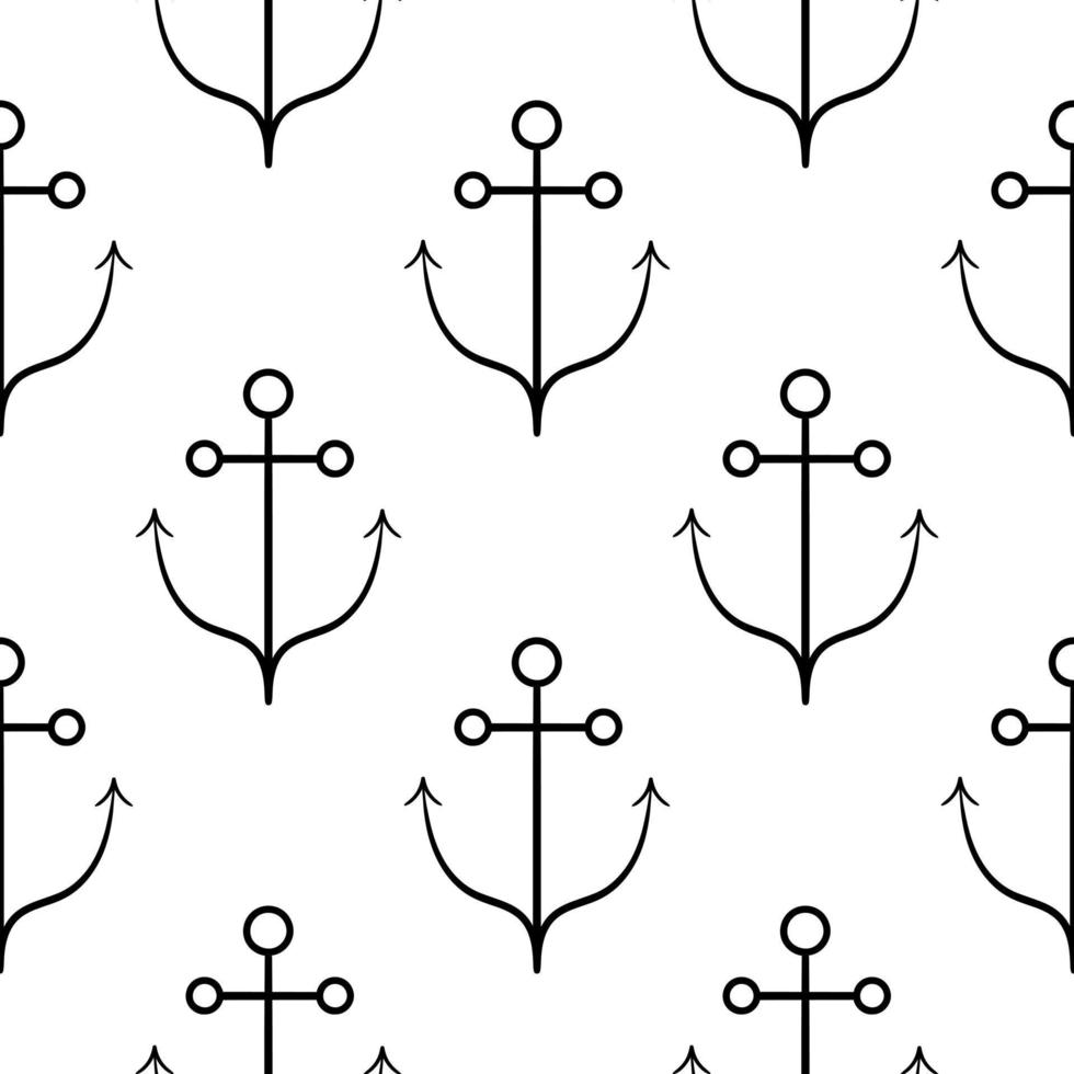 anchor seamless pattern vector