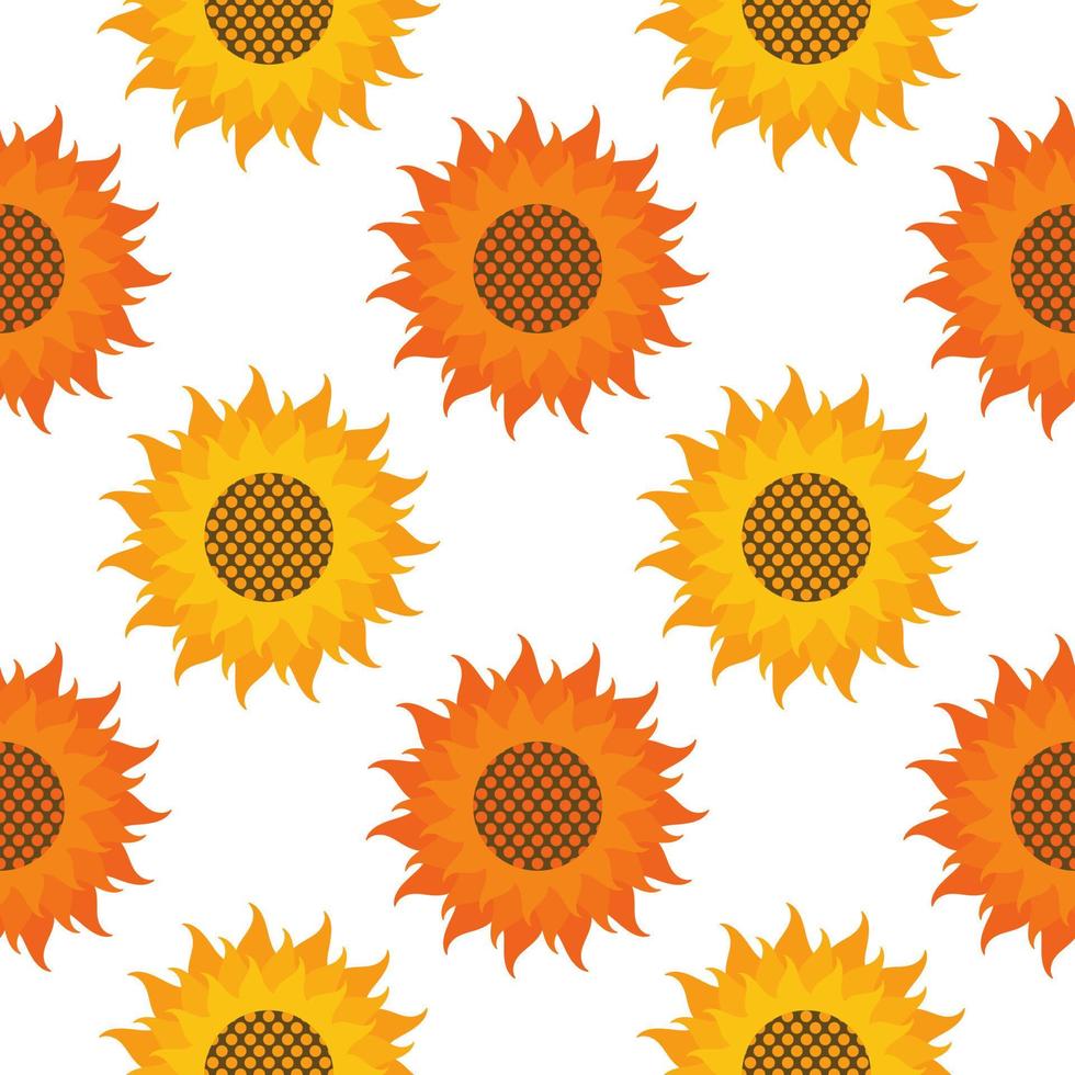sunflower seamless pattern vector