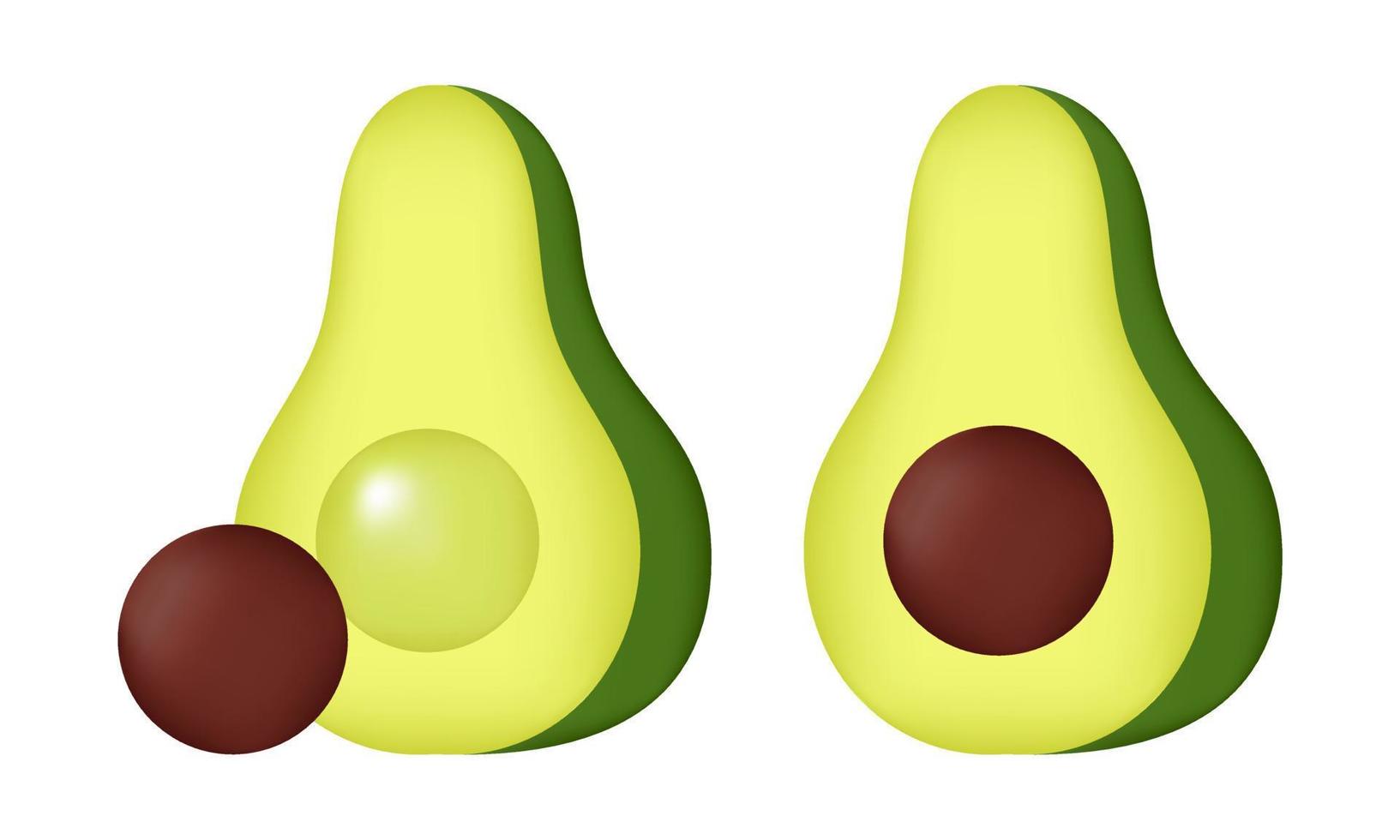 illustration of avocado fruit with mesh technique vector