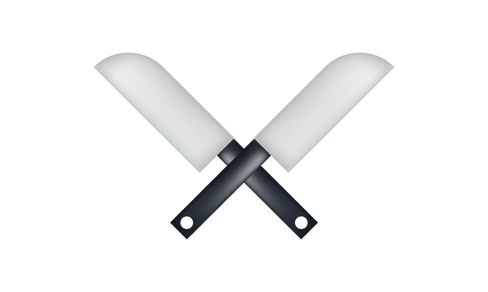 illustration of a knife with a mesh technique vector