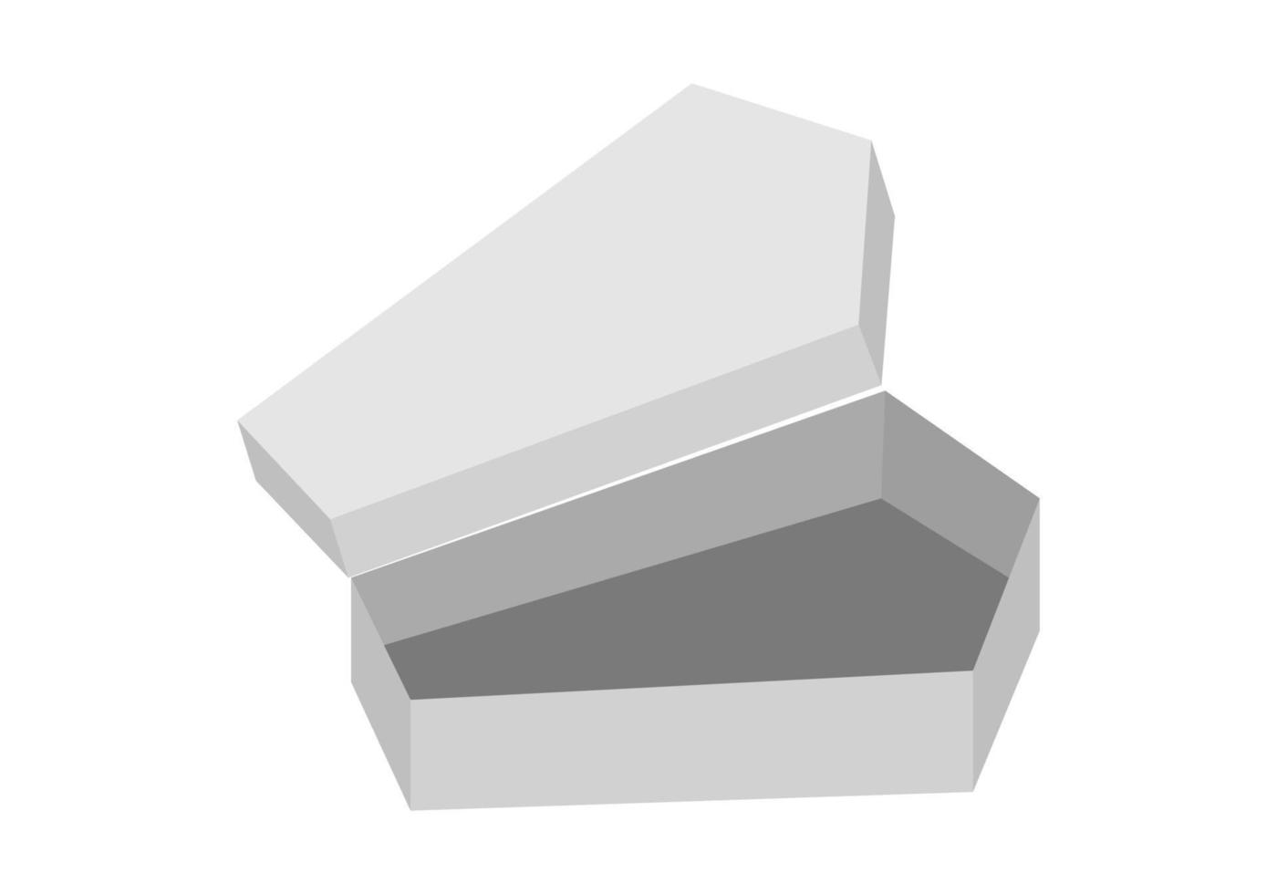 white coffin design vector