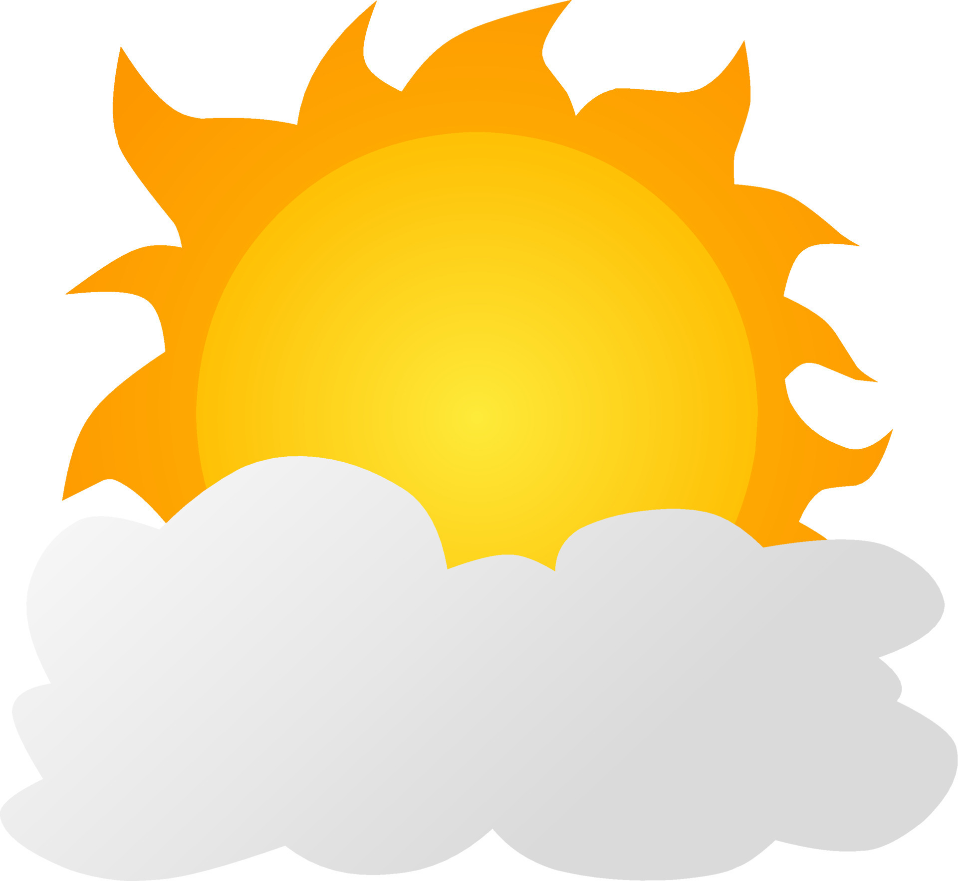 sun and clouds clip art