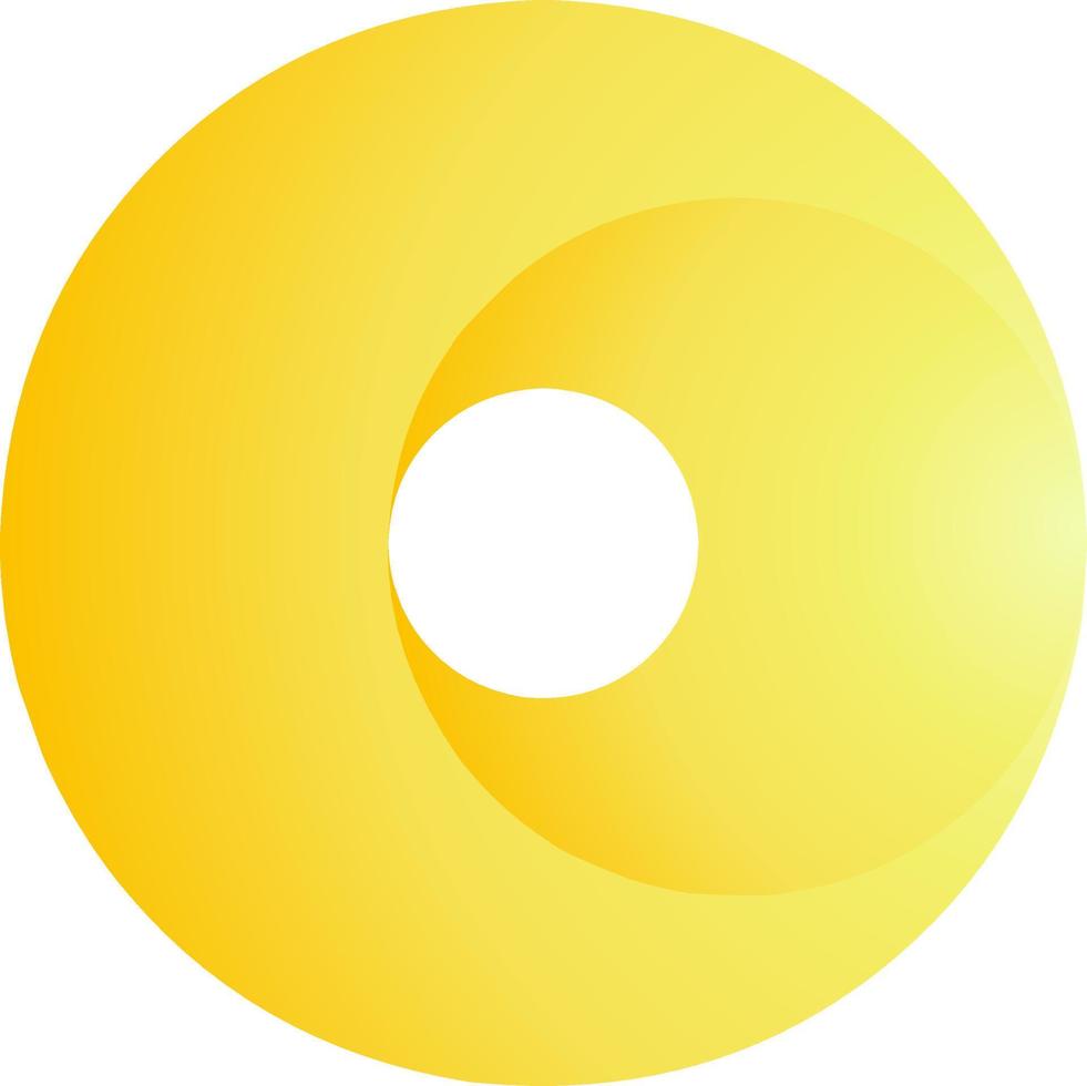 Simple golden circle vector illustration for logo, icon, sign, symbol, badge, item, label, emblem or design