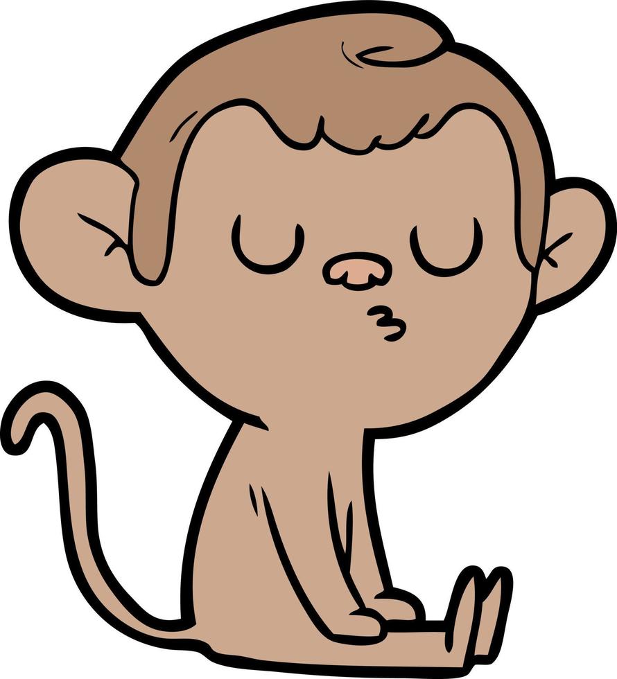 Vector cartoon monkey