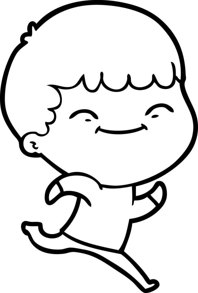 cartoon happy boy vector
