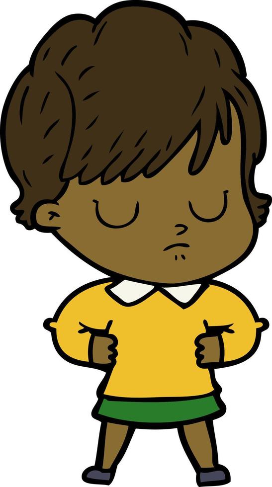 Vector cartoon woman