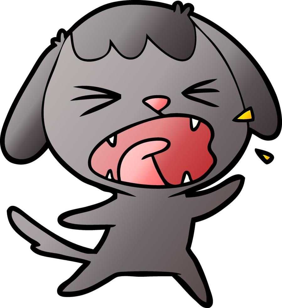 cute cartoon dog barking vector