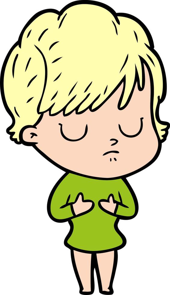 Vector cartoon woman