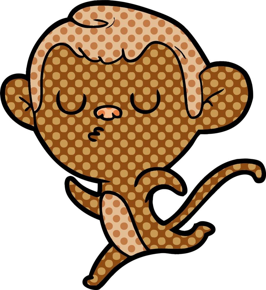 Vector cartoon monkey