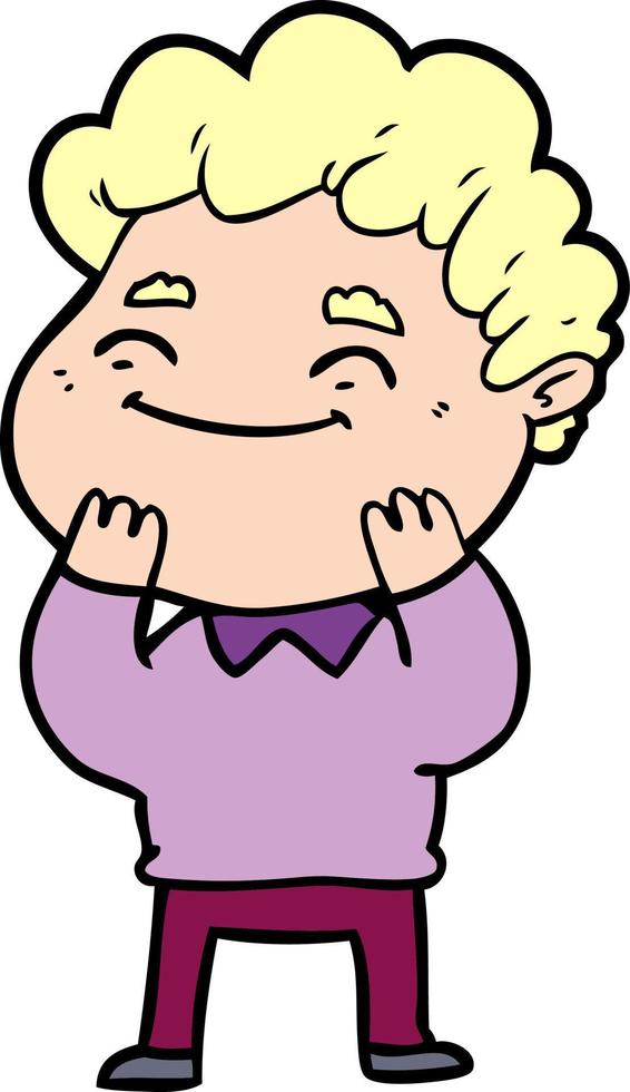 cartoon friendly man vector