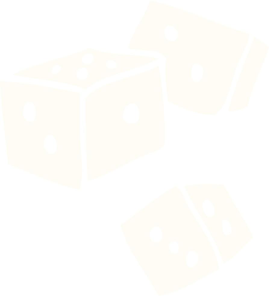 flat color illustration cartoon dice vector