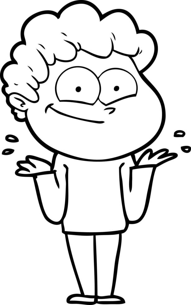 cartoon happy man vector