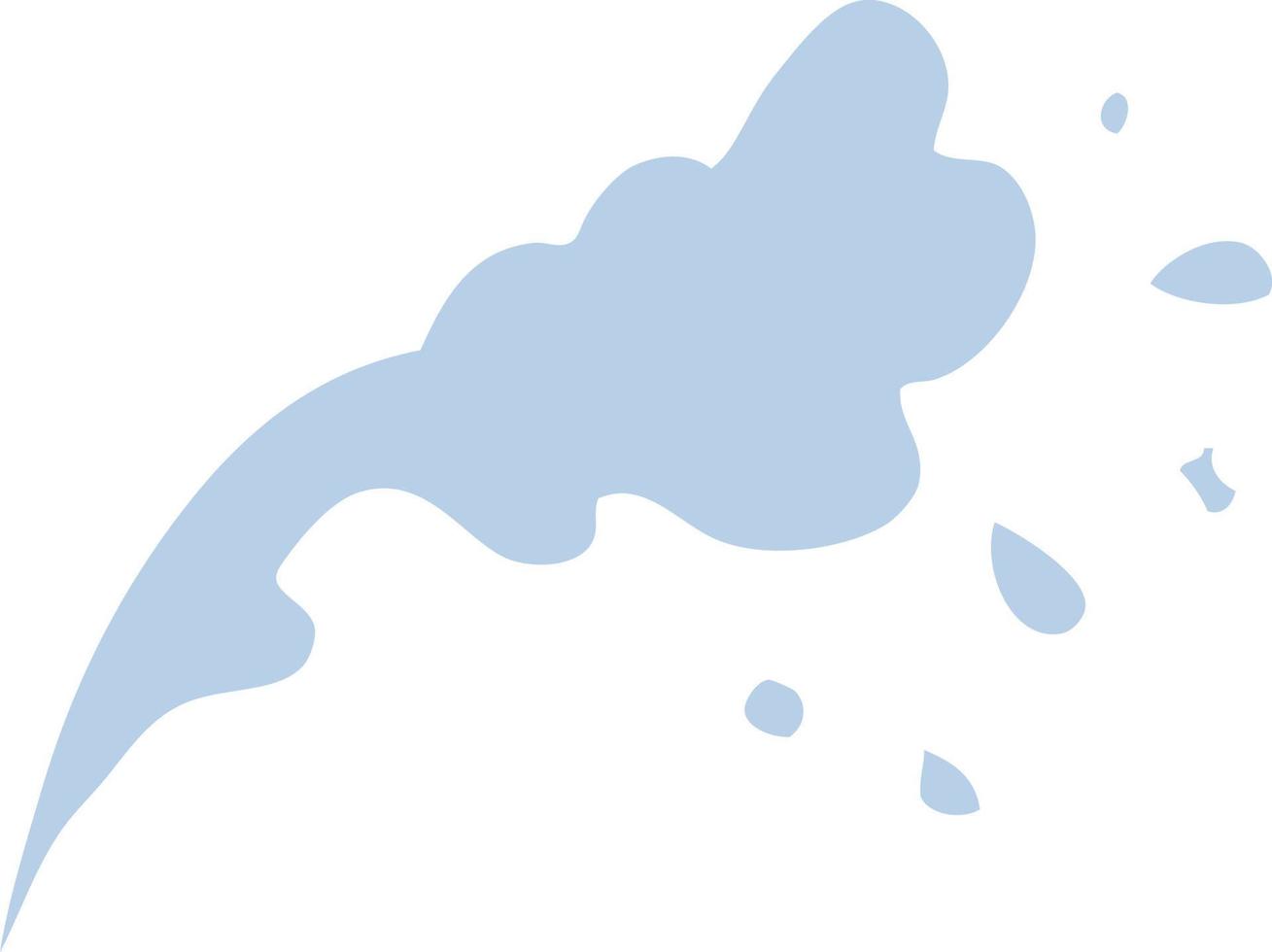 flat color illustration cartoon water splash vector