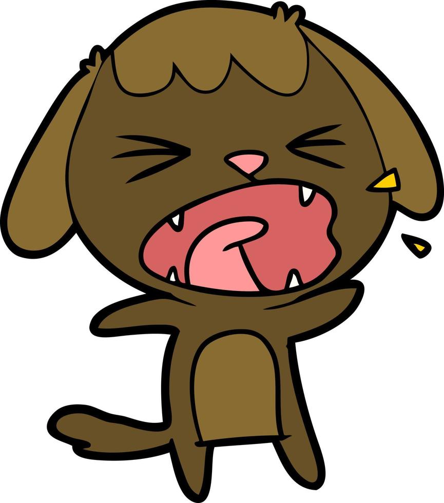 cute cartoon dog barking vector