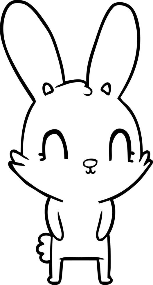 cute cartoon rabbit vector