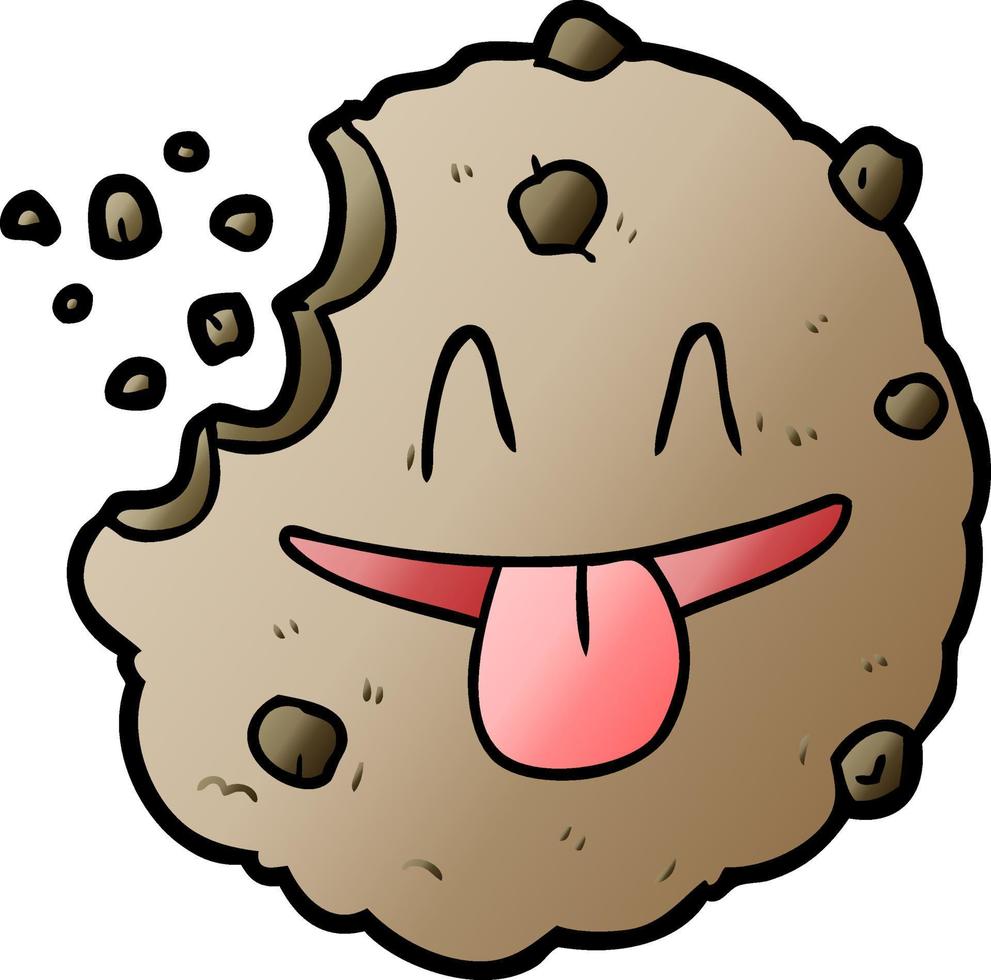 cartoon doodle character cookie vector