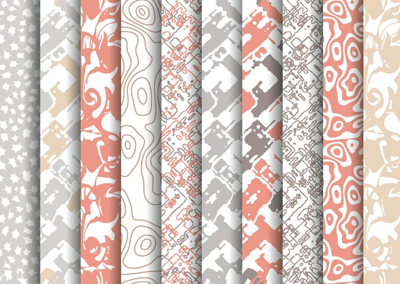 Set of vector tiled seamless collection of modern stylish pastel basic color patterns. Texture for packaging banners wallpaper, fabric print, business cards