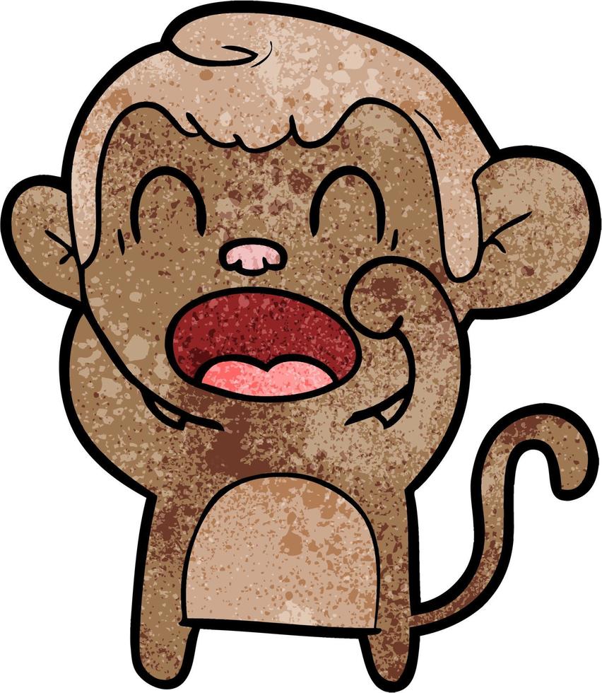 shouting cartoon monkey vector
