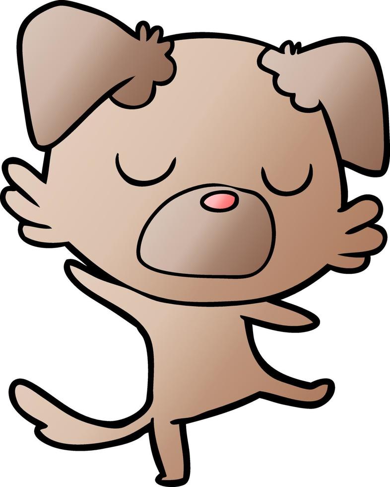 personaje de perro de dibujos animados vector