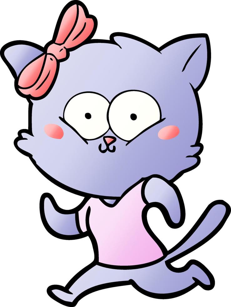 cartoon doodle character cat vector