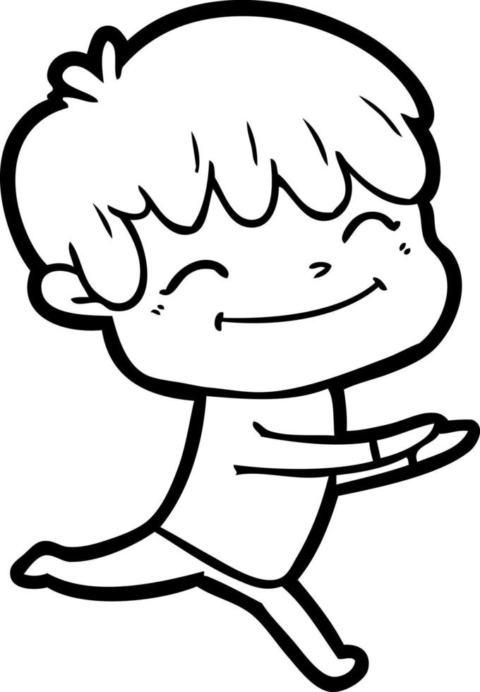 cartoon happy boy vector