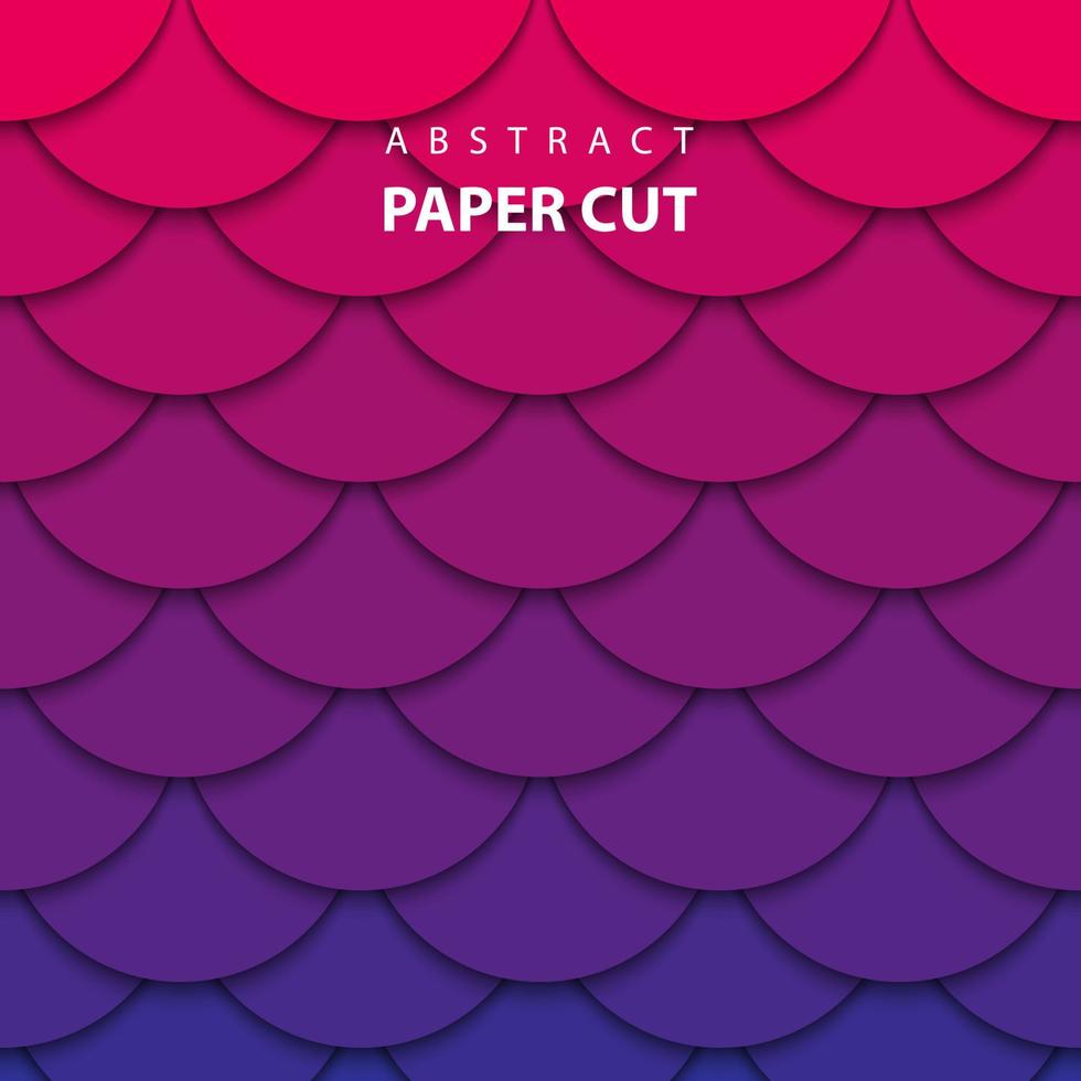 Vector background with pink and blue gradient color paper cut shapes. 3D abstract paper art style, design layout for business presentations, flyers, posters, prints, decoration, cards, brochure cover.