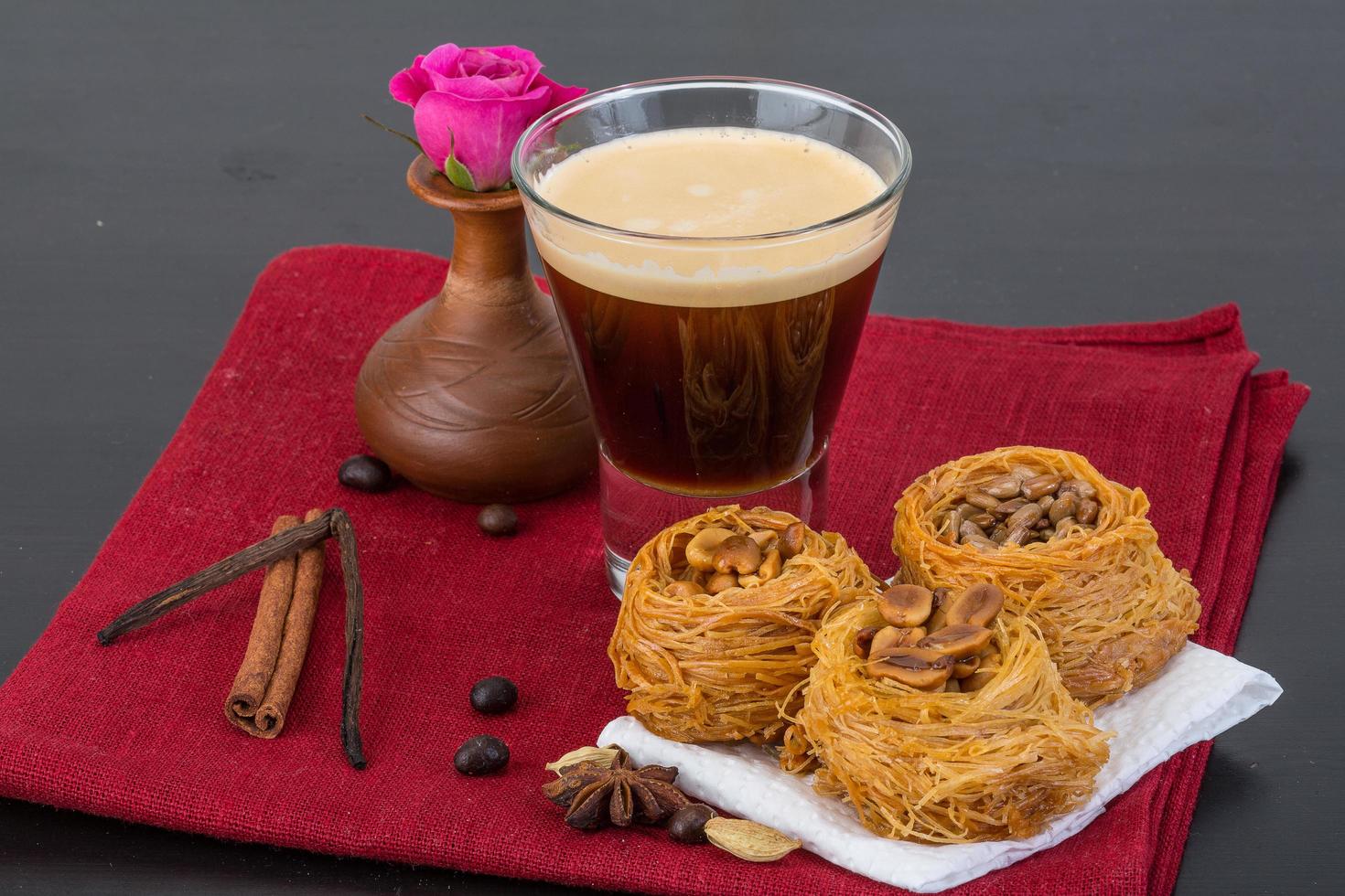 Delicious Turkish on wooden background photo